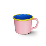 Colorama Large Mug 300cc Soft Pink and Electric Blue with Chartreuse Rim