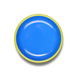 Colorama Small Plate 18cm Electric Blue with Chartreuse Rim