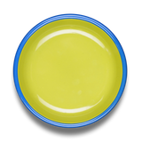 Colorama Large Plate 26cm Chartreuse with Electric Blue Rim