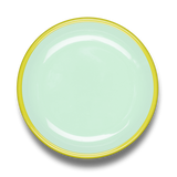 Colorama Large Plate 26cm Mint with Chartreuse Rim