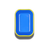 Colorama Small Baking Dish 16x11x4cm Electric Blue with Chartreuse Rim