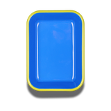 Colorama Medium Baking Dish 21x14x4cm Electric Blue with Chartreuse Rim