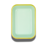 Colorama Medium Baking Dish 21x14x4cm Mint with Chartreuse Rim