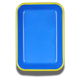 Colorama Large Baking Dish 26x18x4cm Electric Blue with Chartreuse Rim