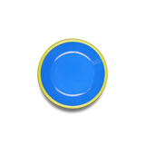 Colorama Cookie Plate 12cm Electric Blue with Chartreuse Rim