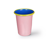 Colorama Small Tumbler 250cc Soft Pink and Electric Blue with Chartreuse Rim