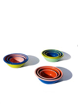 Colorama Bowl 16cm Mint and Electric Blue with Chartreuse Rim