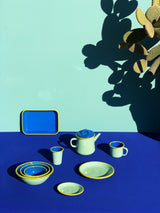 Colorama Small Tumbler 250cc Mint and Electric Blue with Chartreuse Rim