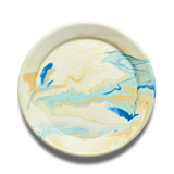 New Marble Large Flat Plate 25cm Lemon Cream