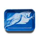 New Marble Rectangular Tray 26x18x2cm Cobalt