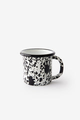 Monochrome Small Mug 250cc Black Splatter on White