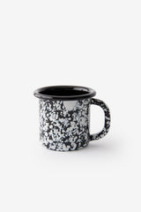 Monochrome Small Mug 250cc White Splatter on Black