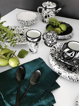 Monochrome Small Mug 250cc Black Splatter on White