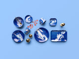 New Marble Rectangular Tray 26x18x2cm Cobalt