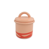 Primavera Canister 9cm 300cc Coral on Peach