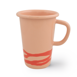 Primavera Latte Mug 500cc Coral on Peach