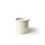 Seaweed-Citrus Candle in New Marble Lemon Cream Enamel Container