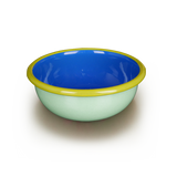 Colorama Bowl 12cm Mint and Electric Blue with Chartreuse Rim