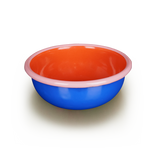 Colorama Bowl 12cm Electric Blue and Coral with Soft Pink Rim