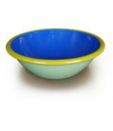 Colorama Bowl 16cm Mint and Electric Blue with Chartreuse Rim