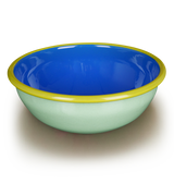 Colorama Salad Bowl 20cm Mint and Electric Blue with Chartreuse Rim