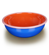 Colorama Salad Bowl 20cm Electric Blue and Coral with Soft Pink Rim