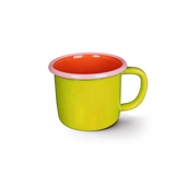 Colorama Large Mug 300cc Chartreuse and Coral with Soft Pink Rim