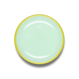 Colorama Small Plate 18cm Mint with Chartreuse Rim
