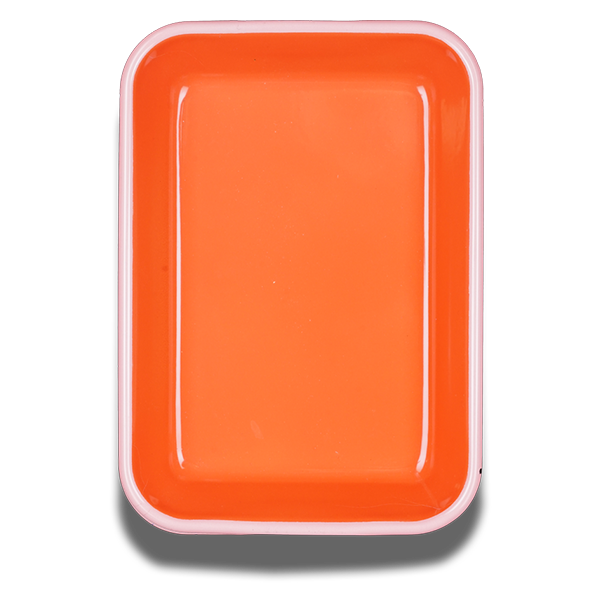 Colorama Large Baking Dish 26x18x4cm Coral with Soft Pink Rim