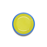 Colorama Cookie Plate 12cm Chartreuse with Electric Blue Rim