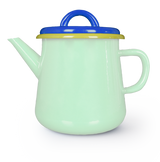 Colorama Tea Pot 1000cc Mint and Electric Blue with Chartreuse Rim