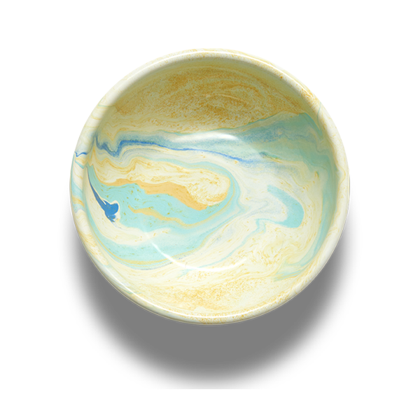 New Marble Bowl 16cm Lemon Cream