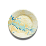 New Marble Small Flat Plate 21cm Lemon Cream