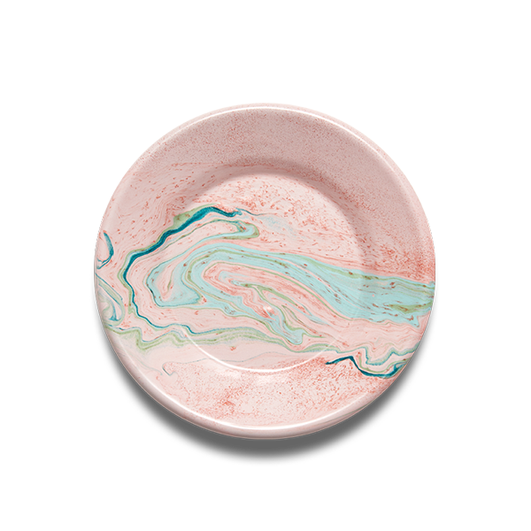 New Marble Small Flat Plate 21cm Blush
