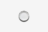 Monochrome Cookie Plate 12cm White with Splattered Rim